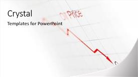  Presentation with price - Amazing PPT theme having graph showing falling oil prices backdrop and a white colored foreground