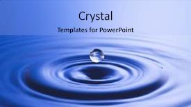  Presentation with crystal for drop of water on w - Beautiful slide deck featuring picture of a caterpillar on a green leaf backdrop and a white colored foreground