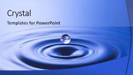  Presentation with drop of water - Cool new theme with drop hitting surface of water backdrop and a light blue colored foreground