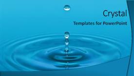  Presentation with water drop - Amazing slides having drop in blue water closeup backdrop and a teal colored foreground
