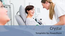  Presentation with drop - PPT theme consisting of drop-in department taking blood background and a light blue colored foreground