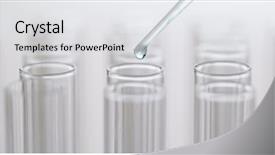  Presentation with tea leaves test tube - Audience pleasing PPT theme consisting of drop liquid in test tube backdrop and a  colored foreground