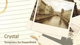  Presentation with notebook - Slide deck consisting of grunge background with old notebook background and a cream colored foreground