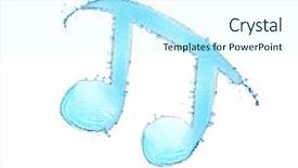  Presentation with music note - Slides consisting of music note sign made background and a cool aqua colored foreground