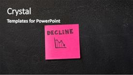  Presentation with work the word in your life - Theme with note with decline word background and a dark gray colored foreground