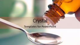  Presentation with drop - Presentation theme featuring drop of a medicine bottle background and a  colored foreground