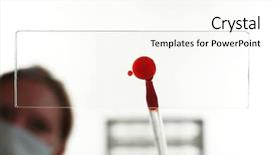  Presentation with drop - Theme featuring drop of blood close-up background and a cream colored foreground