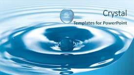  Presentation with water drop - Colorful PPT layouts enhanced with drop of water on white backdrop and a sky blue colored foreground
