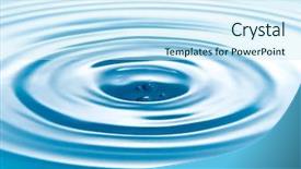  Presentation with drop of water - Amazing slide deck having drop of water on white backdrop and a cool aqua colored foreground