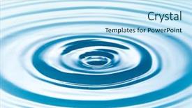  Presentation with crystal for drop of water on w - Slide deck featuring drop of water on white background and a  colored foreground