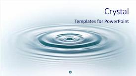  Presentation with crystal for drop of water on w - Presentation theme consisting of drop of water on white background and a sky blue colored foreground