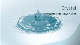  Presentation with drop - Presentation theme enhanced with drop-of-water-on-white background and a sky blue colored foreground