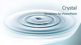  Presentation with drop of water - Cool new presentation theme with drop of water on white backdrop and a sky blue colored foreground