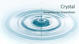  Presentation with water drop - Colorful presentation theme enhanced with drop of water on white backdrop and a sky blue colored foreground