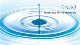  Presentation with water drop - Beautiful PPT layouts featuring drop of water on white backdrop and a sky blue colored foreground
