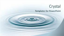  Presentation with ripple - PPT layouts with drop of water on white background and a sky blue colored foreground