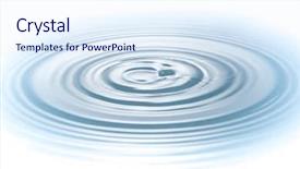  Presentation with water drop - Beautiful PPT theme featuring drop of water on white backdrop and a sky blue colored foreground