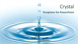  Presentation with water drop - Slide deck consisting of drop of water on white background and a sky blue colored foreground