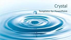  Presentation with ripple - Colorful presentation enhanced with drop of water on white backdrop and a sky blue colored foreground