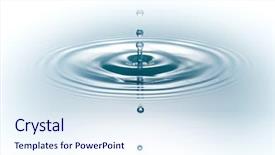  Presentation with water drop - Beautiful slides featuring drop of water on white backdrop and a sky blue colored foreground