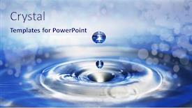  Presentation with drop - Presentation theme enhanced with drop-of-water-suspended background and a sky blue colored foreground