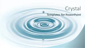  Presentation with water drop - PPT theme featuring drop-of-water-with-gradual background and a sky blue colored foreground