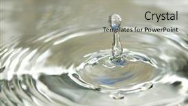  Presentation with water drop - Cool new presentation theme with drop of water backdrop and a light gray colored foreground