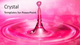  Presentation with water drop - Theme with drop of water background and a  colored foreground