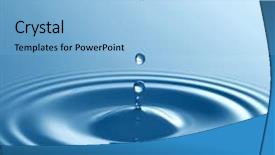  Presentation with drop - Beautiful PPT layouts featuring rain blue drops falling down - drop of water backdrop and a light blue colored foreground