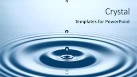  Presentation with water drop - Amazing slide deck having drop of water backdrop and a sky blue colored foreground