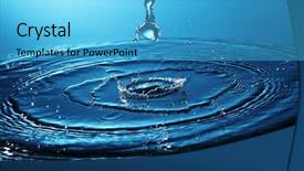  Presentation with ripple - Audience pleasing theme consisting of drop of water backdrop and a light blue colored foreground