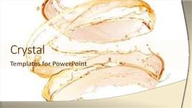  Presentation with droplet - Amazing presentation theme having droplet - apple juice splashing isolated backdrop and a cream colored foreground