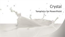  Presentation with droplet - Slides enhanced with droplet - splashing milk isolated on white background and a white colored foreground
