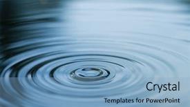  Presentation with water droplet - Theme having droplet falling in blue water background and a light blue colored foreground