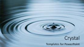  Presentation with water droplet - Slides having droplet falling in blue water background and a  colored foreground