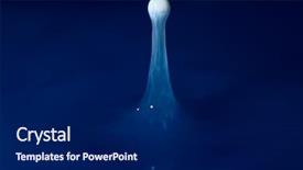  Presentation with water droplets - Presentation featuring droplets falling in blue colered background and a  colored foreground