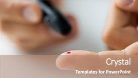  Presentation with health care - Presentation design consisting of dropped parts - medicine diabetes glycemia health care background and a coral colored foreground