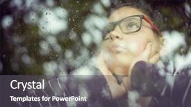  Presentation with person looking out in nature - Theme with dropped parts - teenager boy looking background and a dark gray colored foreground