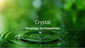  Presentation with spa concept - Slide deck featuring dropping-water-in-detail-spa background and a forest green colored foreground