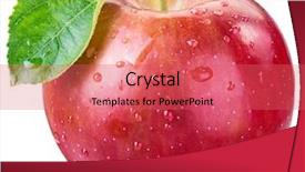  Presentation with crystal for drop of water on w - PPT theme featuring drops file contains clipping path background and a coral colored foreground