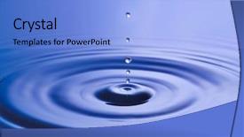  Presentation with water drops - Presentation design consisting of drops hitting surface of water close-up background and a light blue colored foreground