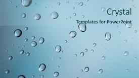  Presentation with blue drops - Amazing slides having drops of rain on blue backdrop and a light blue colored foreground