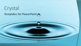  Presentation with water drops - Presentation theme featuring drops-of-water-fall background and a sky blue colored foreground