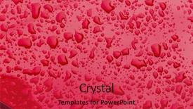  Presentation with water fuelled car - Presentation design featuring wet seal - drops of water on car background and a red colored foreground