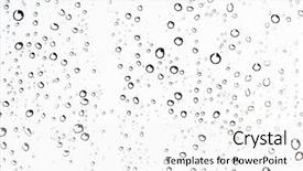  Presentation with water drops - PPT theme enhanced with drops of water on glass background and a white colored foreground