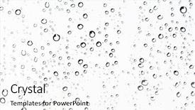  Presentation with water glass - Beautiful presentation theme featuring drops of water on glass backdrop and a white colored foreground