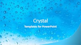  Presentation with blue drops - Colorful theme enhanced with glass window over blue backdrop and a light gray colored foreground