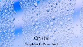  Presentation with blue drops - Presentation design featuring drops-of-water background and a light blue colored foreground