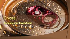  Presentation with lid - Slide deck consisting of drops-of-water background and a tawny brown colored foreground