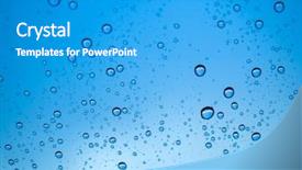  Presentation with water drops - Slides having drops on the window background background and a teal colored foreground